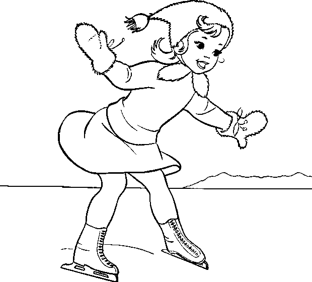 Skating coloring pages