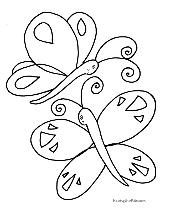 Free printable Butterfly coloring sheet