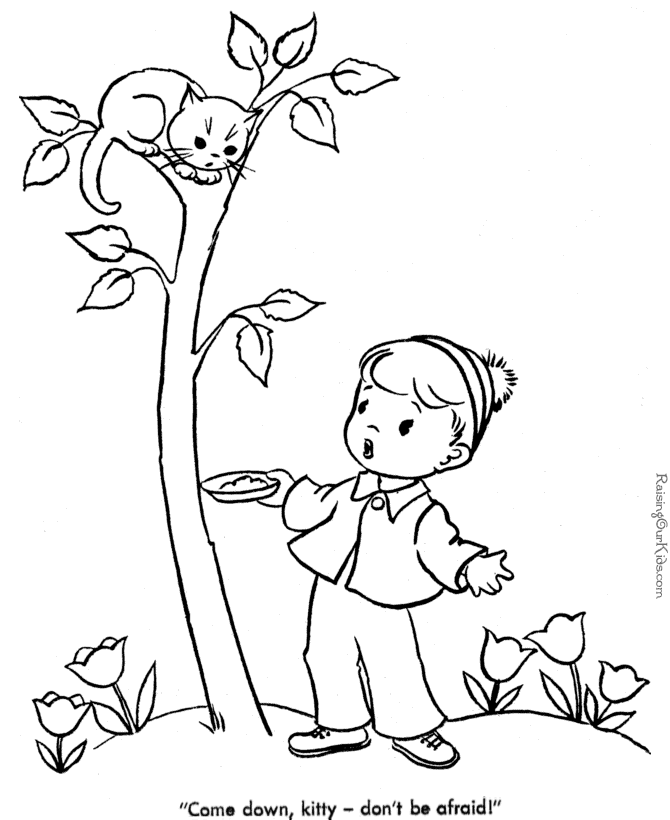 Printable Kitten Coloring Page
