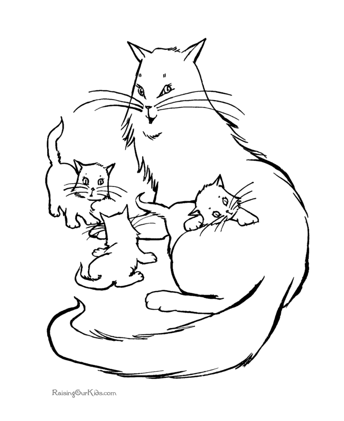 Printable Free Cat Coloring Pages