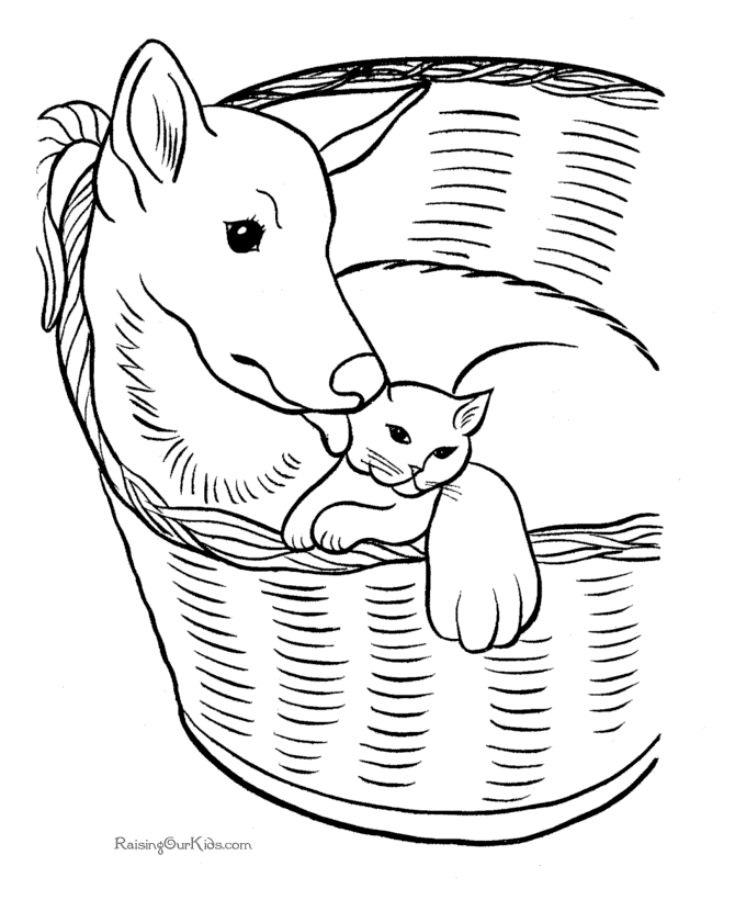 Free Kitten Coloring Page