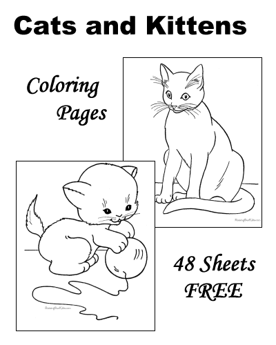Cat coloring pages!