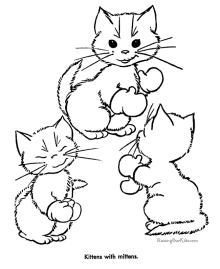Kitten coloring pictures
