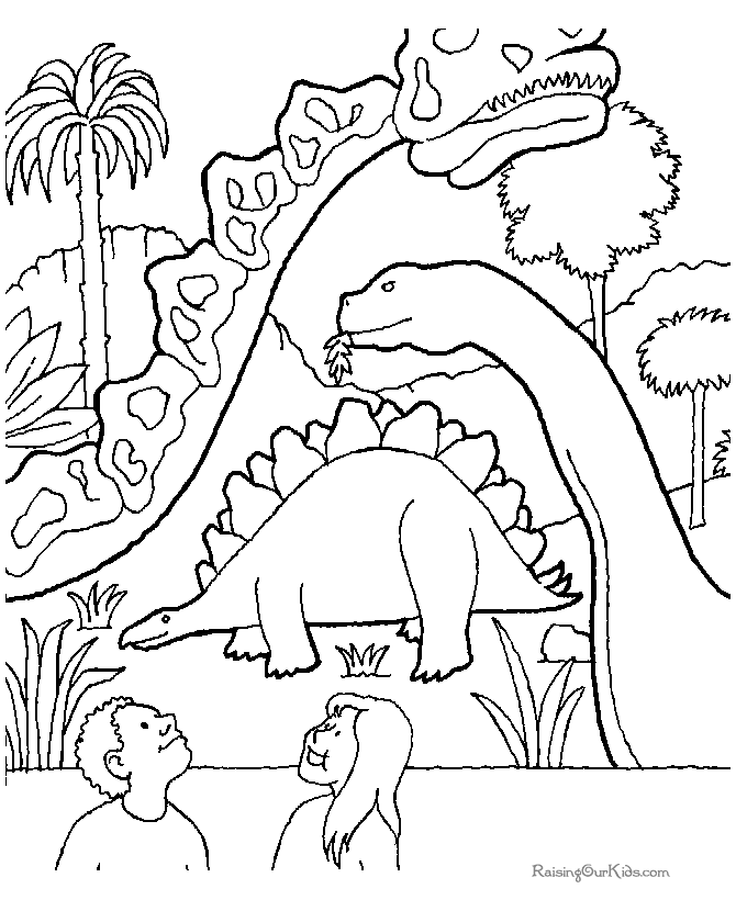 Free Dinosaur Picture to Print and Color