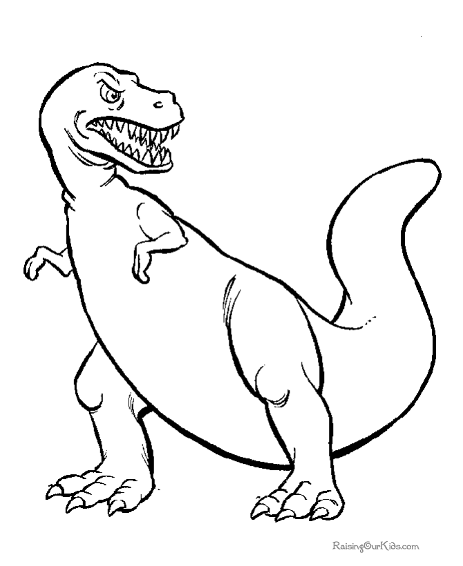 Free Dinosaur - tyrannosaurus coloring page