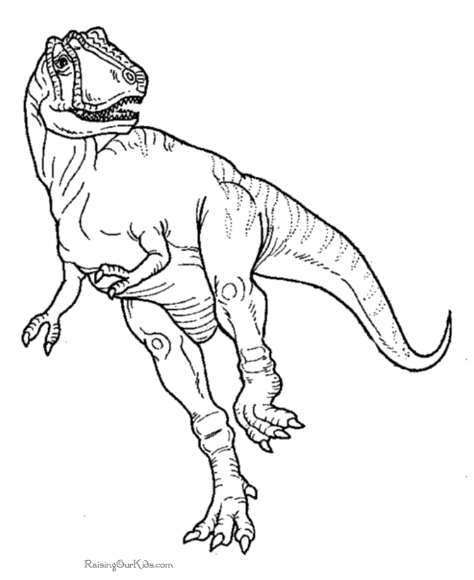 Free Dinosaur - tyrannosaurus coloring sheet