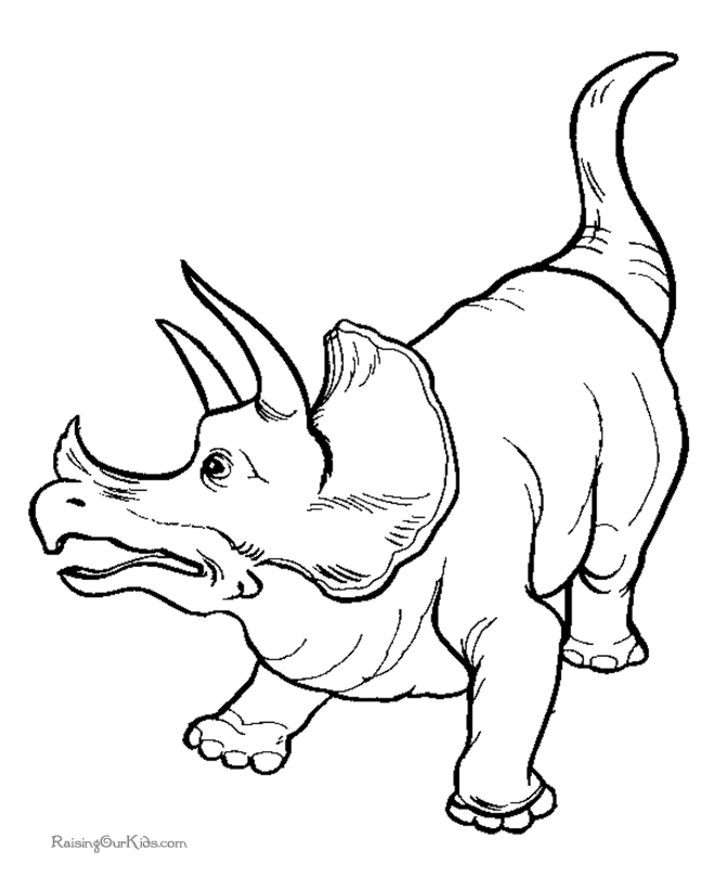 Free Dinosaur - triceratops coloring page