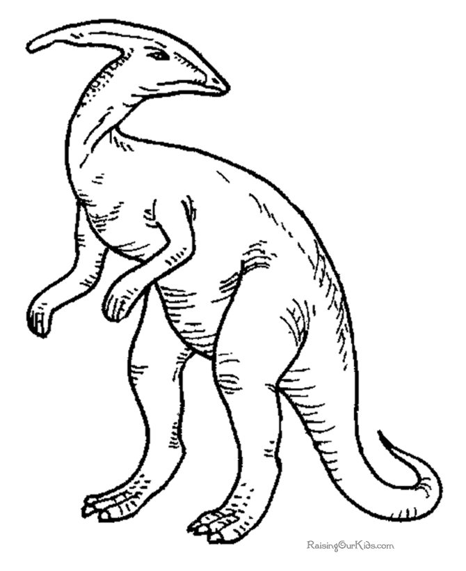 Free Dinosaur - parasaur coloring picture