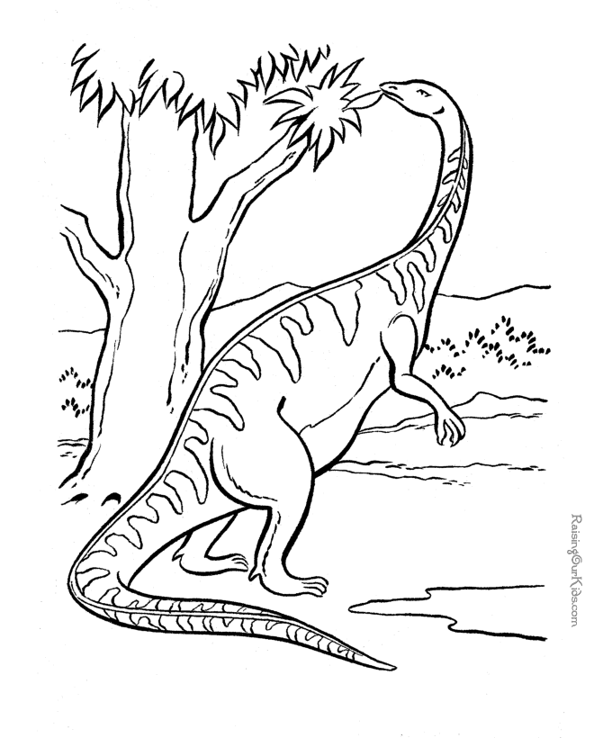 Free Dinosaur - plateosaurus coloring sheet
