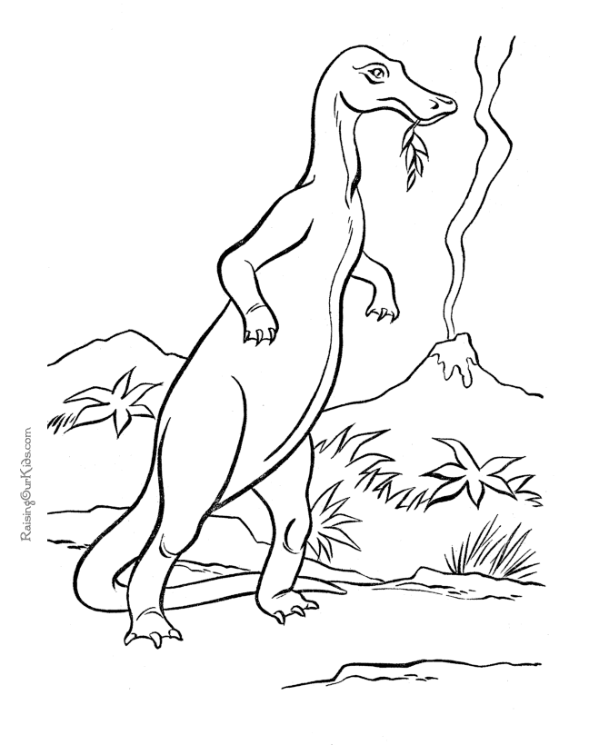 Free Dinosaur - trachodon coloring picture