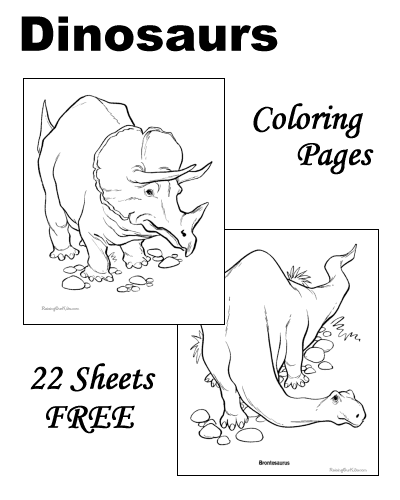 Dinosaur coloring sheets!