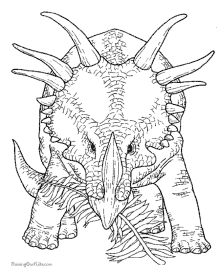Dinosaur coloring sheets - triceratops