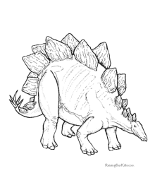 Dinosaur coloring sheets - stegosaurus