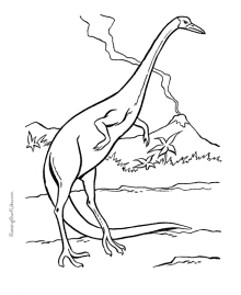 Dinosaur coloring sheets - struthiomimus