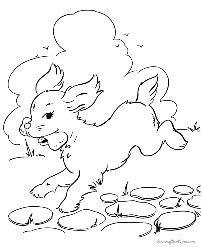 Free dog coloring page