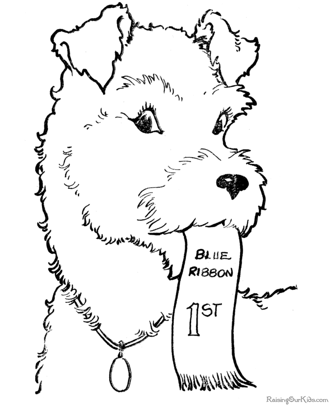 Free dog coloring page for kid