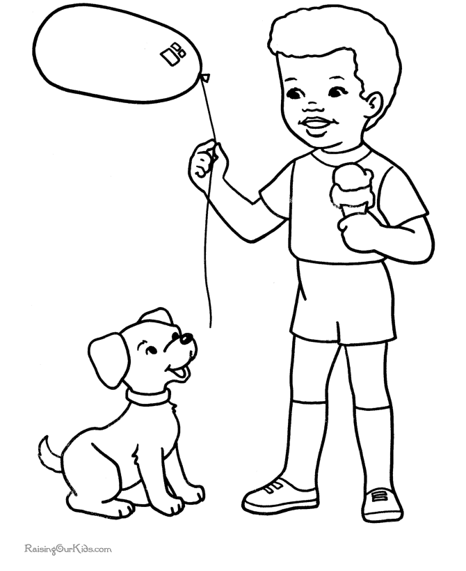 Free printable coloring page - Cute Dog
