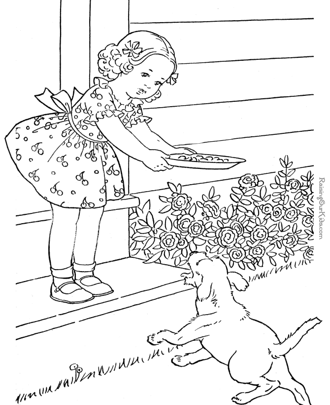Printable dog picture to color