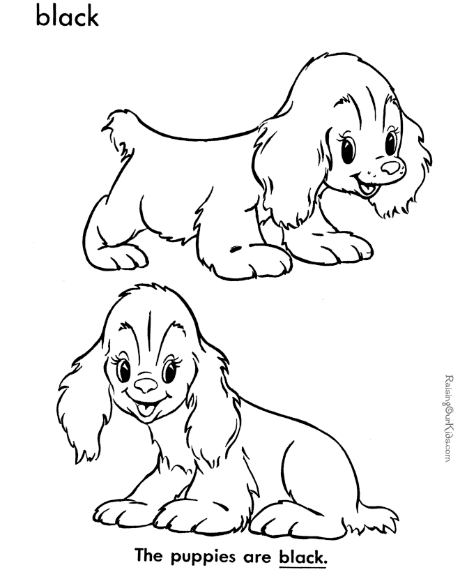 Dog sheet to print and color