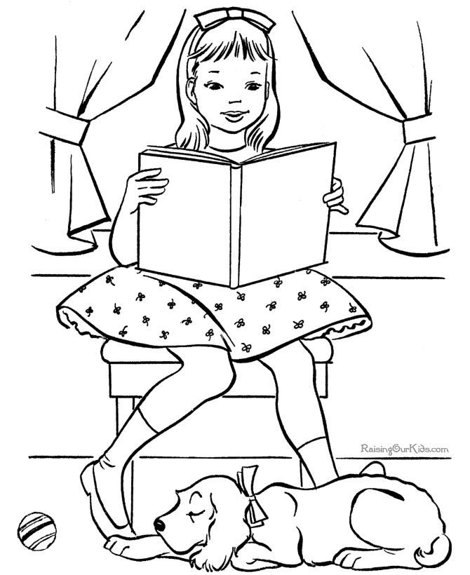 Kid coloring pages - Dog