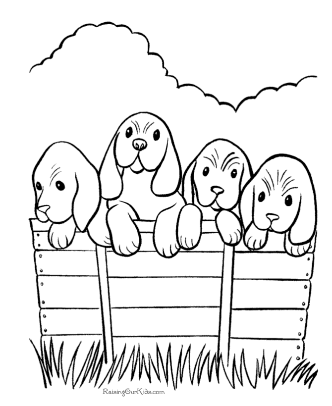 Free printable dogs coloring page