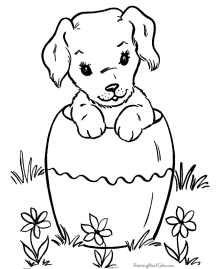 Puppy coloring sheets