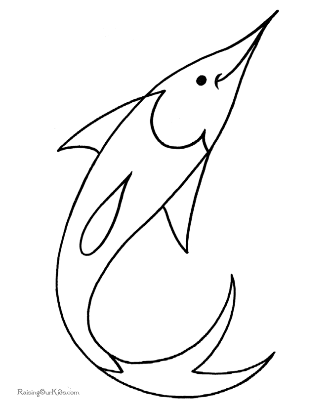 Free fish picture to print and color