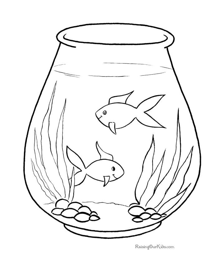 Free fish coloring pictures for kid