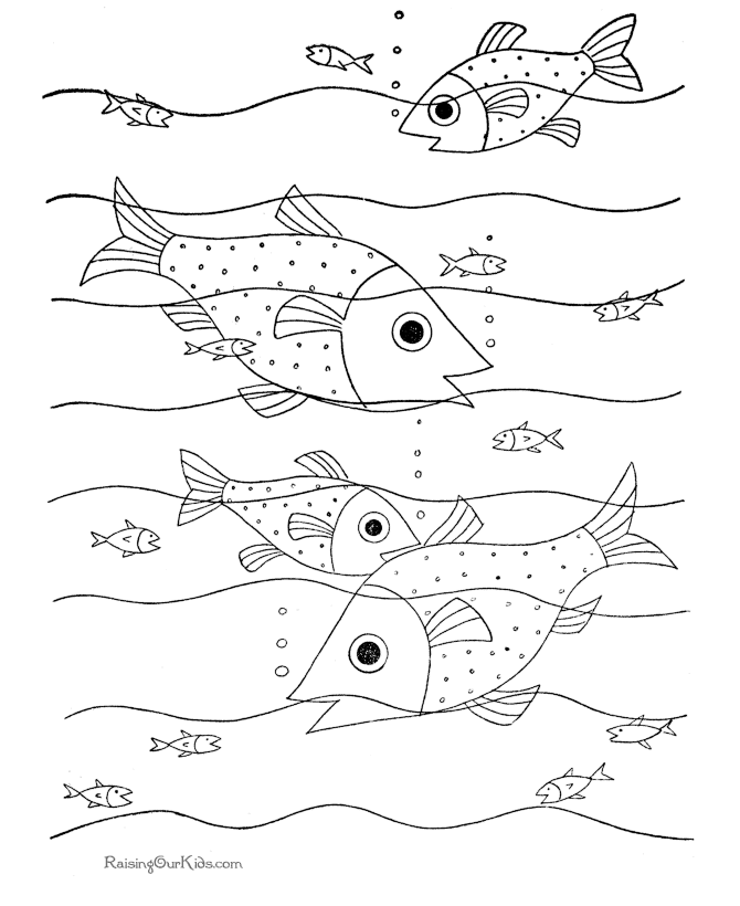 Animal coloring picture - Fish