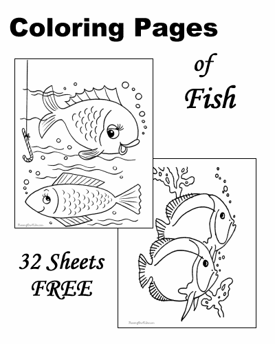 Fish coloring sheets!