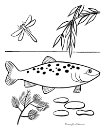 Fish coloring printables
