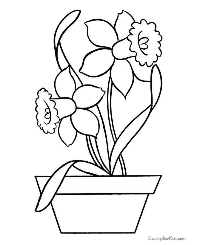 Kid coloring page of a flowers