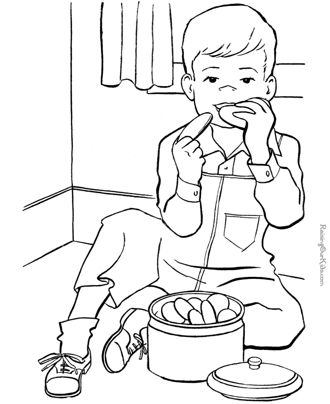 Cookies coloring page to print and color