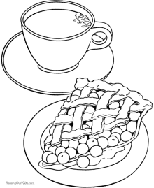 Food coloring pages - Apple pie