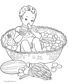 Food coloring sheets for kid