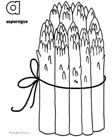 Fruit coloring pages - Asparagus