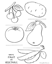 Fruit coloring pages - 
