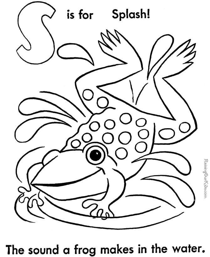 Frog coloring sheet to print and color