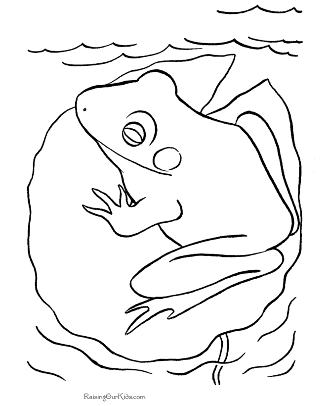 Frogs coloring pages - free and printable