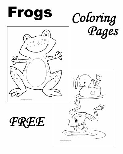 Frog coloring pages!