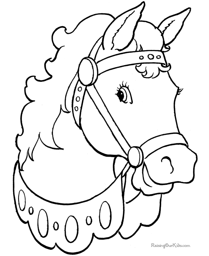 Free printable horse coloring pictures - Horse