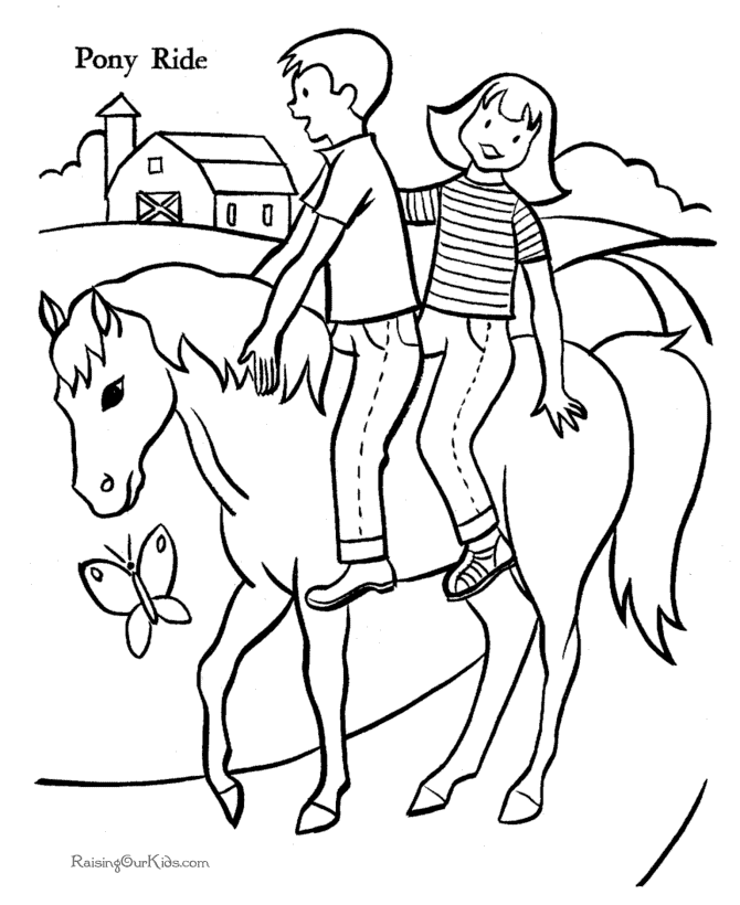 Horse free printable coloring page