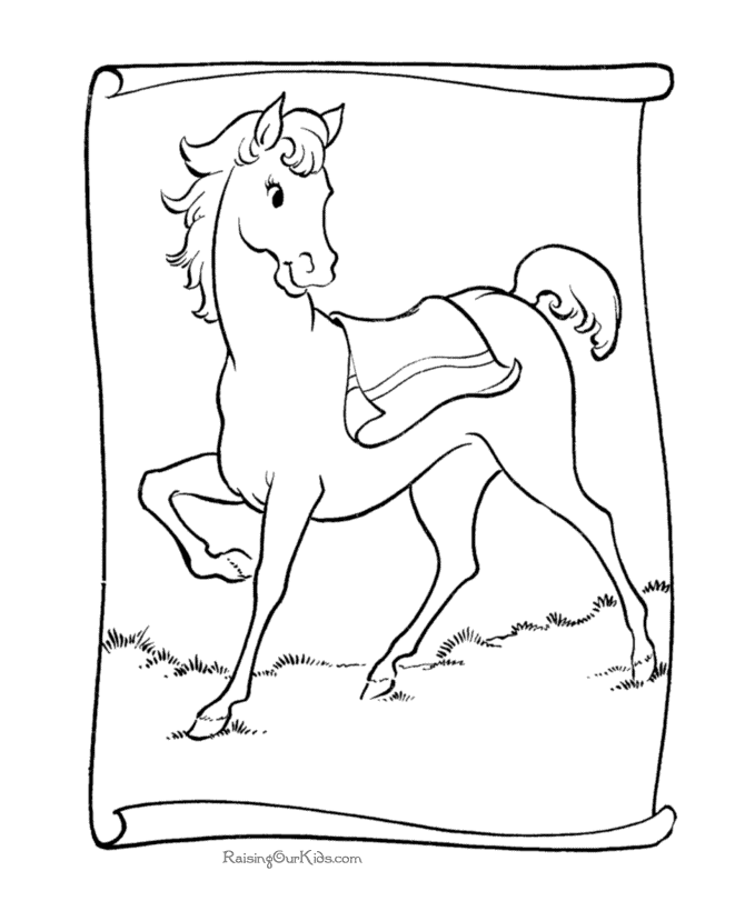Free printable coloring sheets of horse