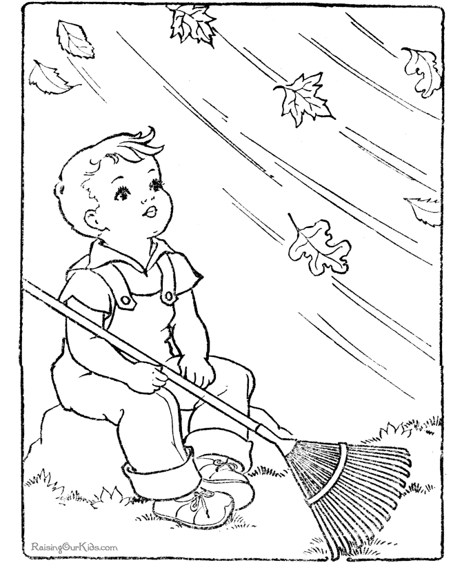 Leaf coloring page for kid to color