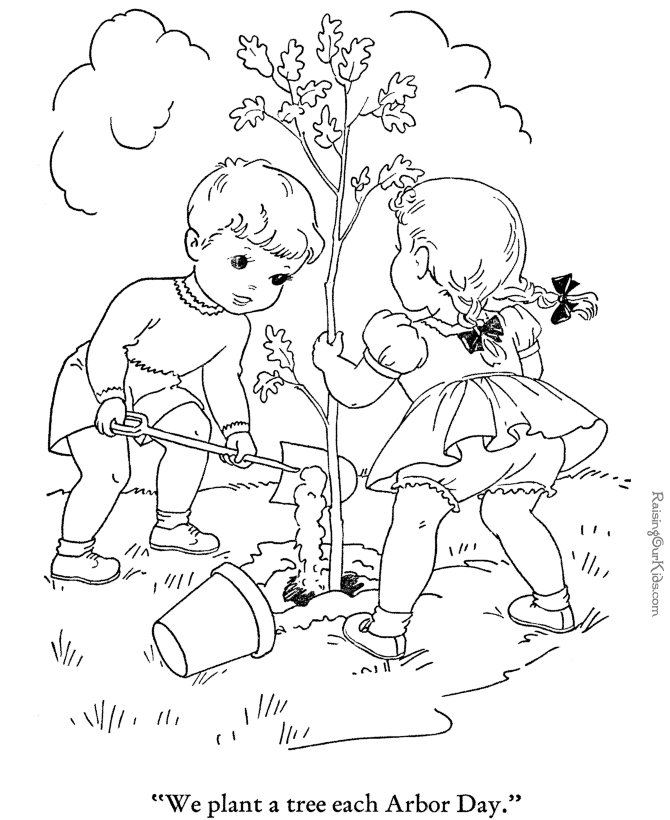 Printable Tree Coloring Pages