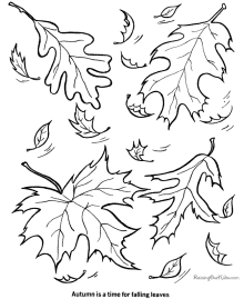 Tree leaf coloring sheets