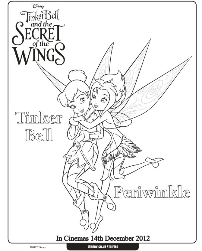 Tinker Bell and Periwinkle coloring pages