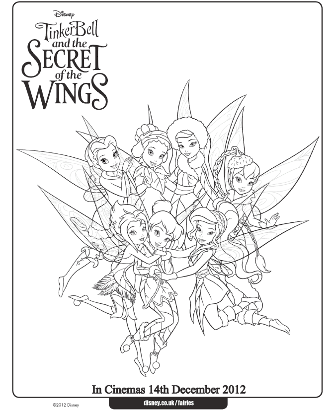 Tinker Bell and Fairies coloring page