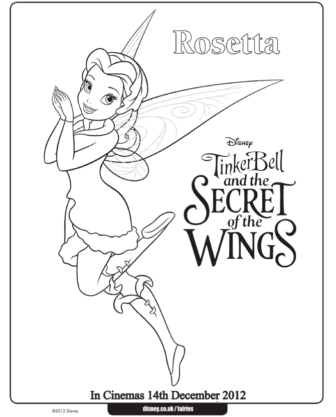 Rosetta coloring pages - Tinkerbell