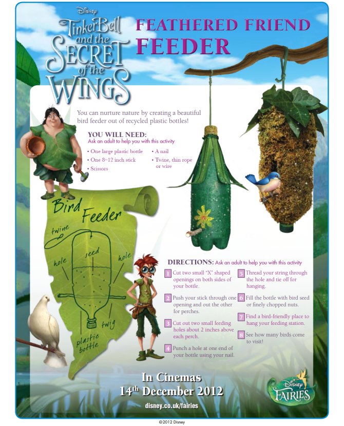 Tinker Bell crafts - Birdfeeder